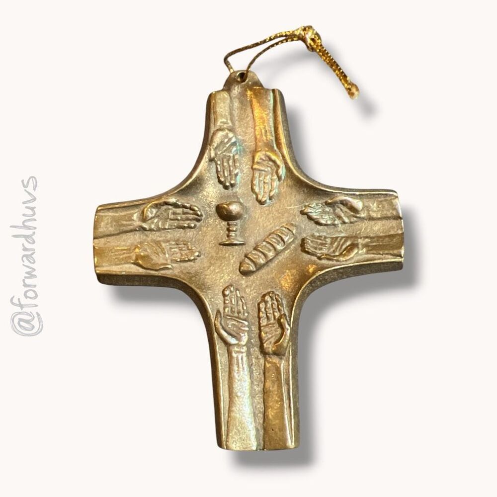 Metal Communion Cross Ornament